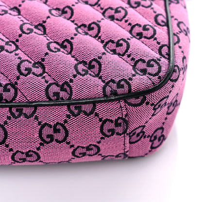 Gucci Monogram Multicolor Matelasse Diagonal Floral Embroidered Small GG Marmont Shoulder Bag Pink Blue Ivory Green Lilac 12 of 17