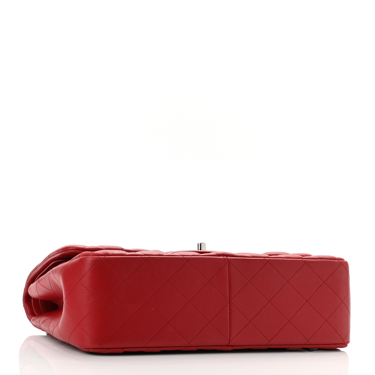 Chanel Lambskin Quilted Jumbo Double Flap Red 4 of 13
