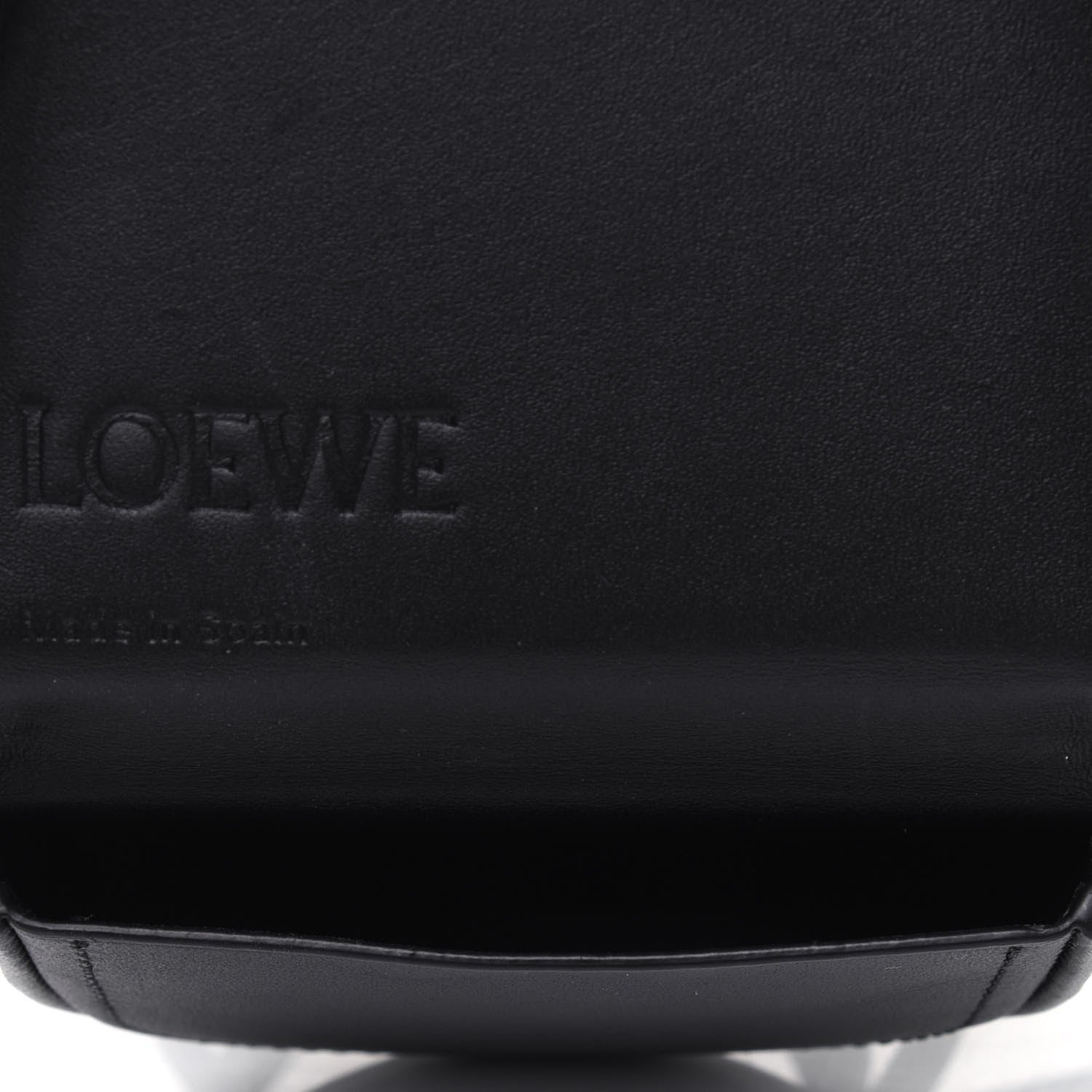 Loewe Soft Calfskin Mini Heel Pouch Black 760143 – FASHIONPHILE