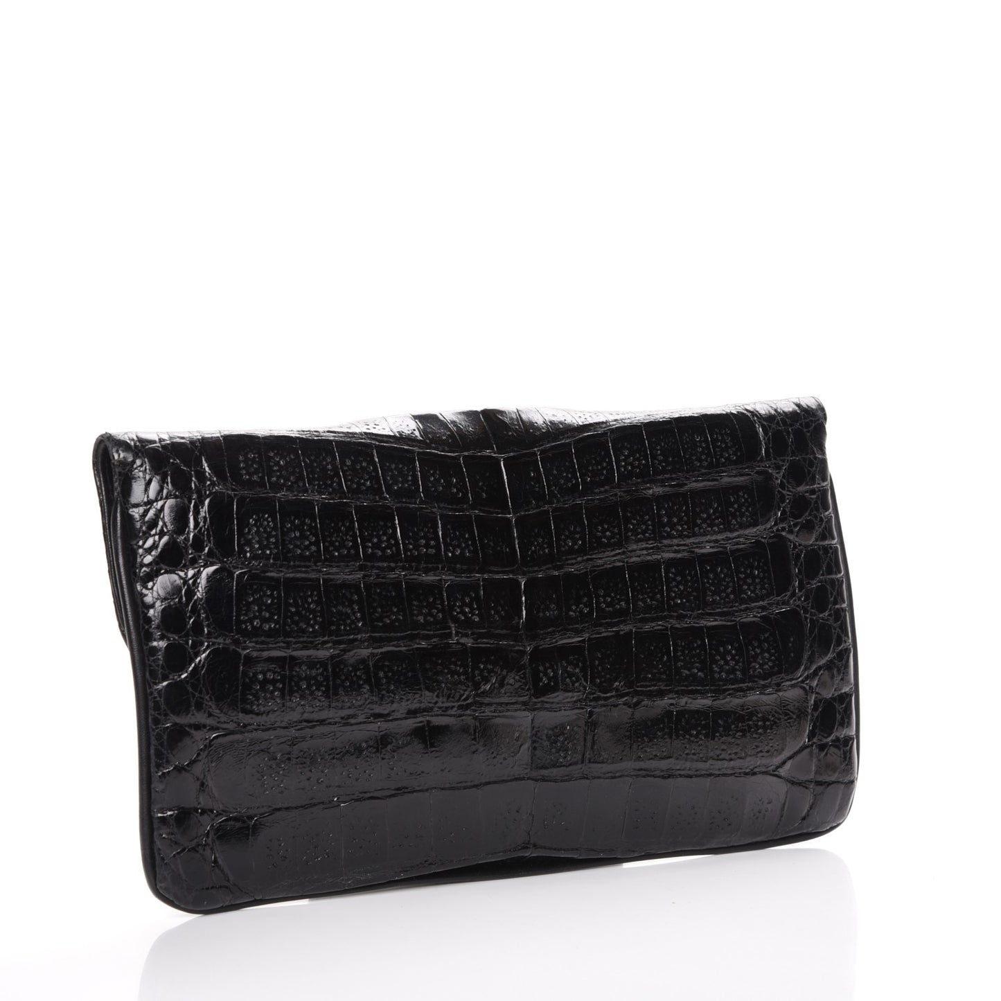 Crocodile Clutch Black
