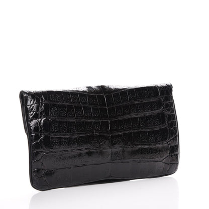 Chanel Crocodile Clutch Black 3 of 8