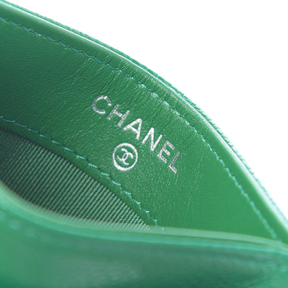 Chanel Caviar Quilted Card Holder Green 6 of 9
