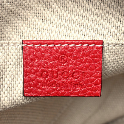 Gucci Pebbled Calfskin Small Soho Disco Bag Tabasco Red 6 of 9