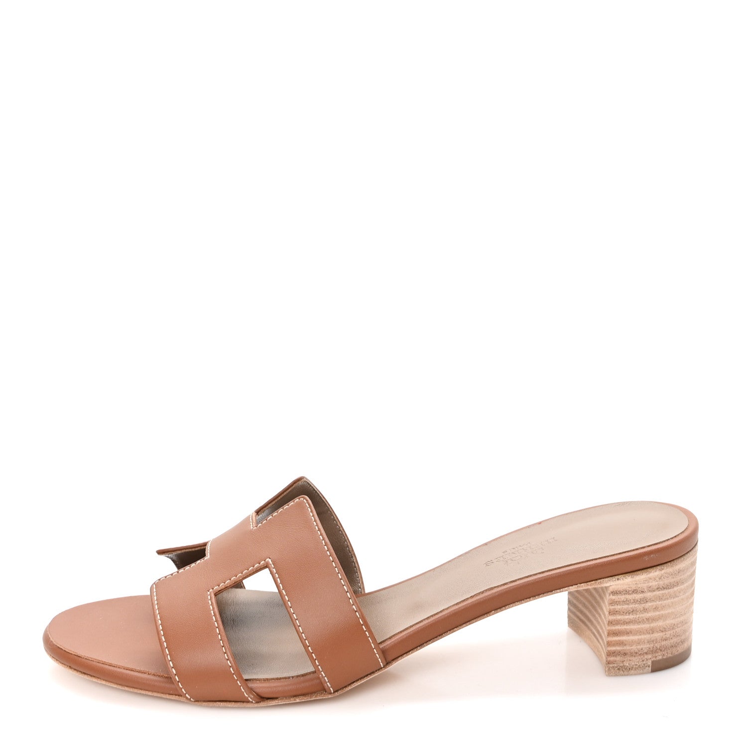 Hermes Calfskin Oasis Sandals 39 Gold 1 of 9