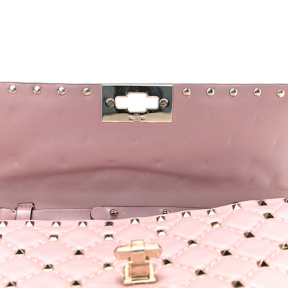 Valentino Garavani Nappa Rockstud Spike Wallet on Chain Water Rose 10 of 10