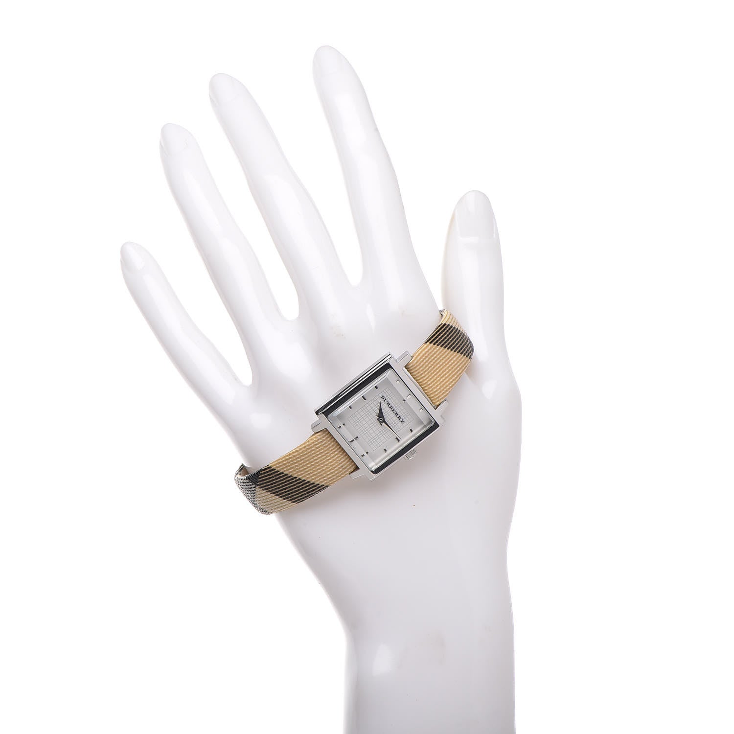 Burberry Stainless Steel Calfskin 24mm Nova Check Quartz Watch BU2016 2 of 7