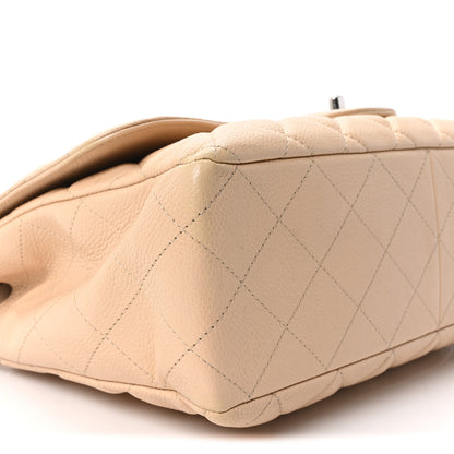 Chanel Caviar Quilted Jumbo Single Flap Beige Clair 9 of 10