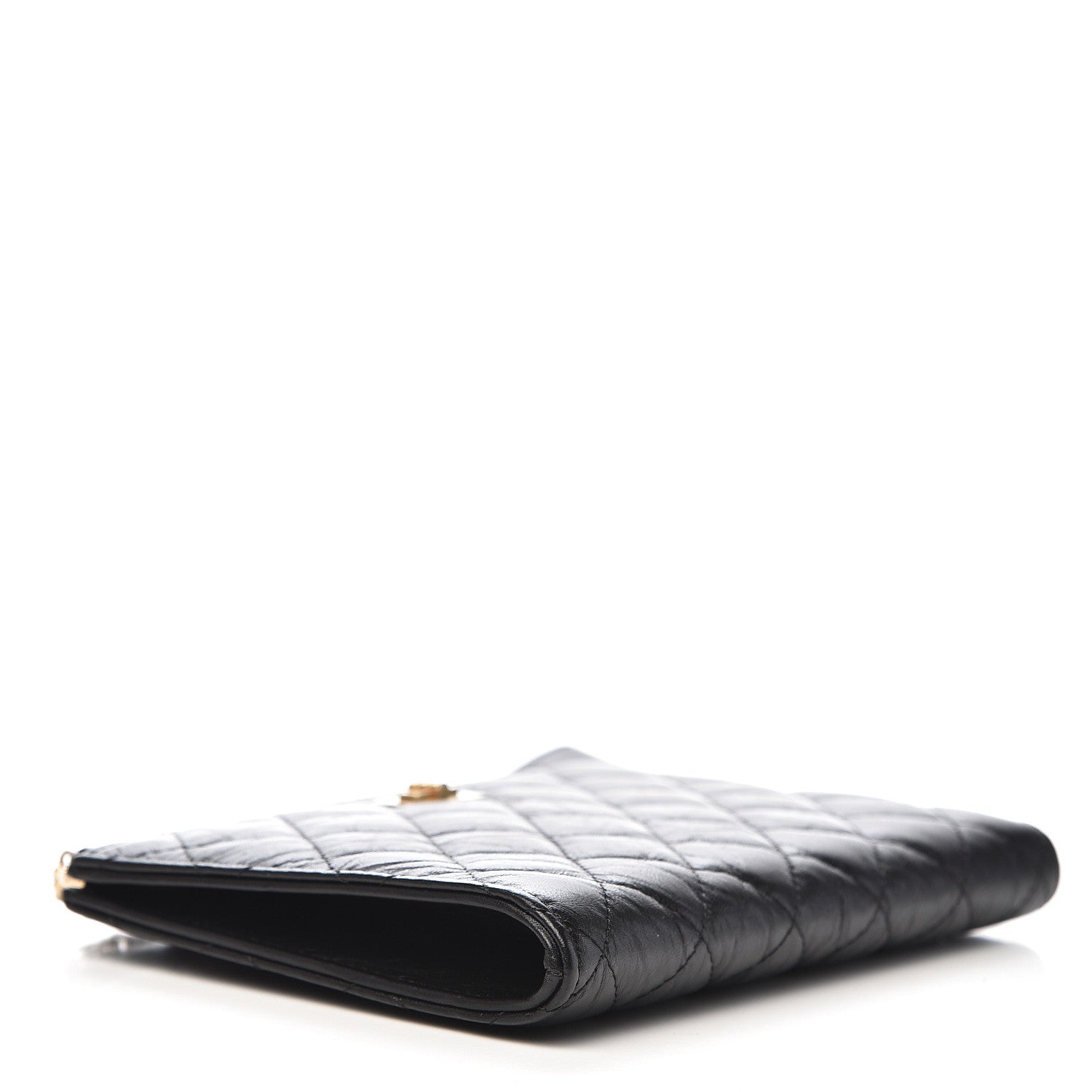 Chanel Aged Calfskin Quilted Small 2.55 Reissue Pouch With Handle Black 4 of 7
