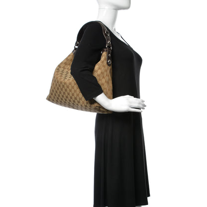 Gucci Monogram Medium Icon Bit Hobo Dark Brown 2 of 11