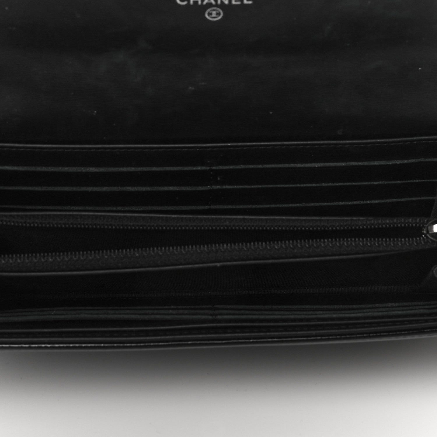Chanel Patent Caviar Timeless CC Large Gusset Flap Wallet Black 5 of 7