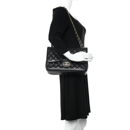 Chanel Caviar Quilted Jumbo Double Flap Black 2 of 12