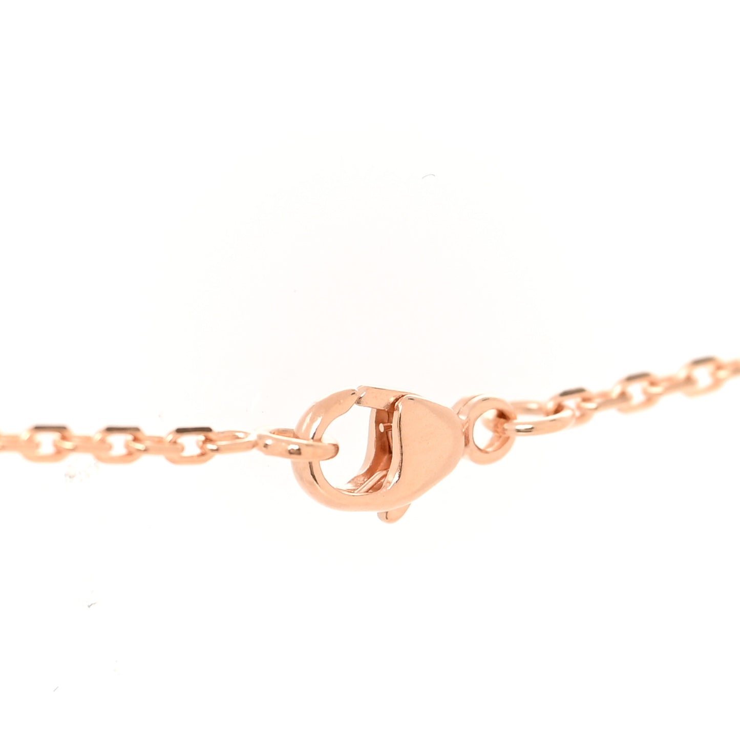 Lacquered Rose Gold Mini Pop H Pendant Necklace Black