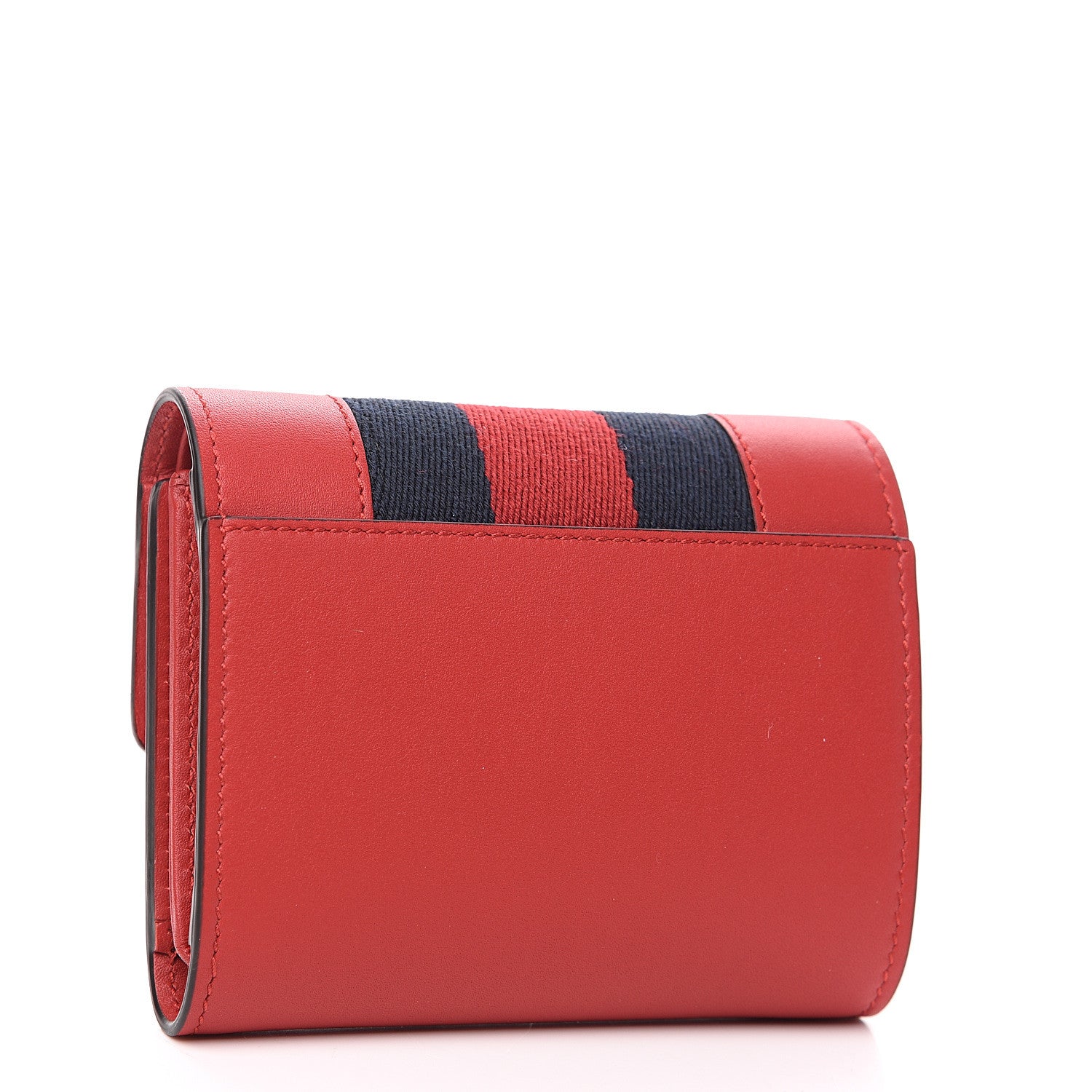 Gucci Calfskin Sylvie Wallet Hibiscus Red 2 of 7