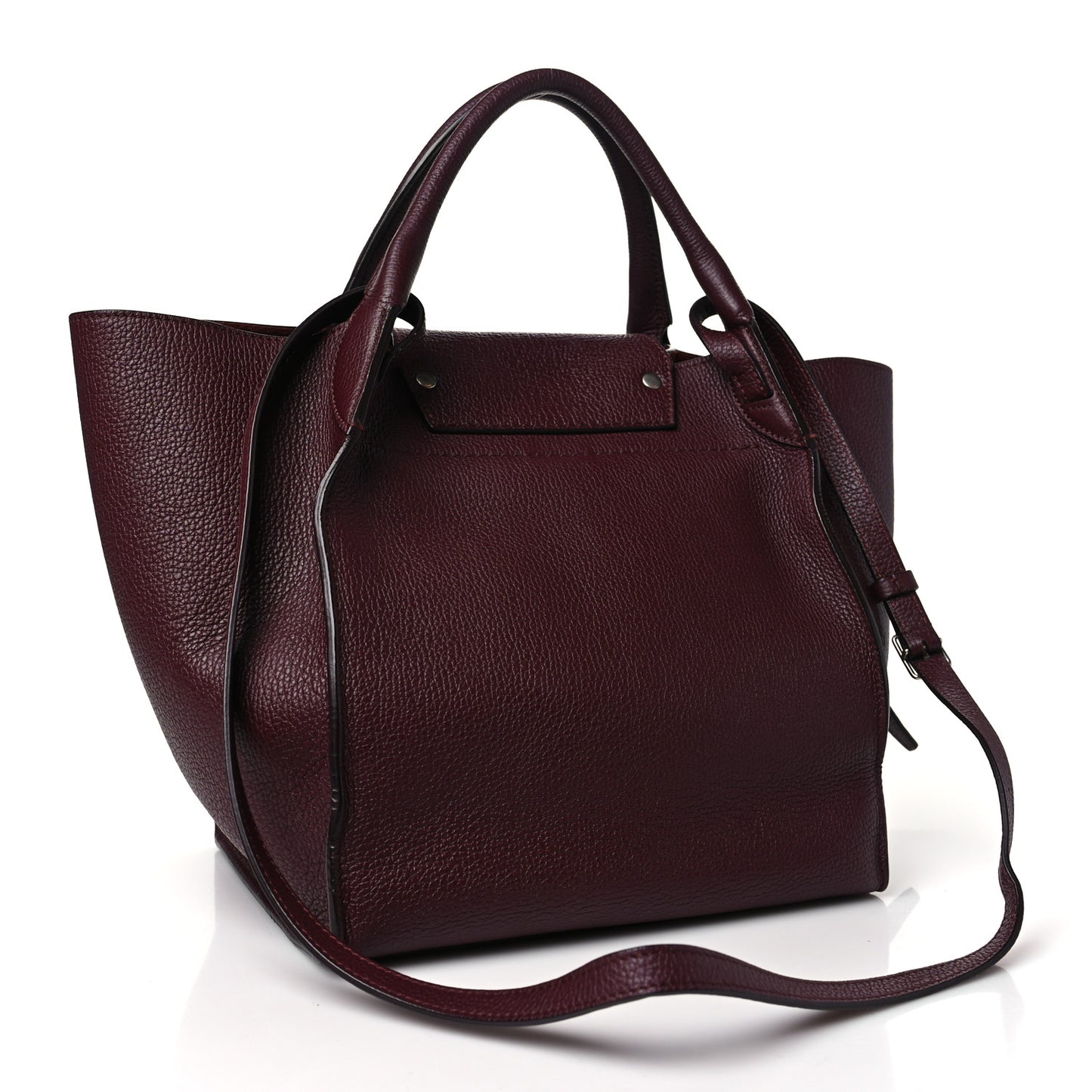 Supple Grained Calfskin Small Big Bag Wine
