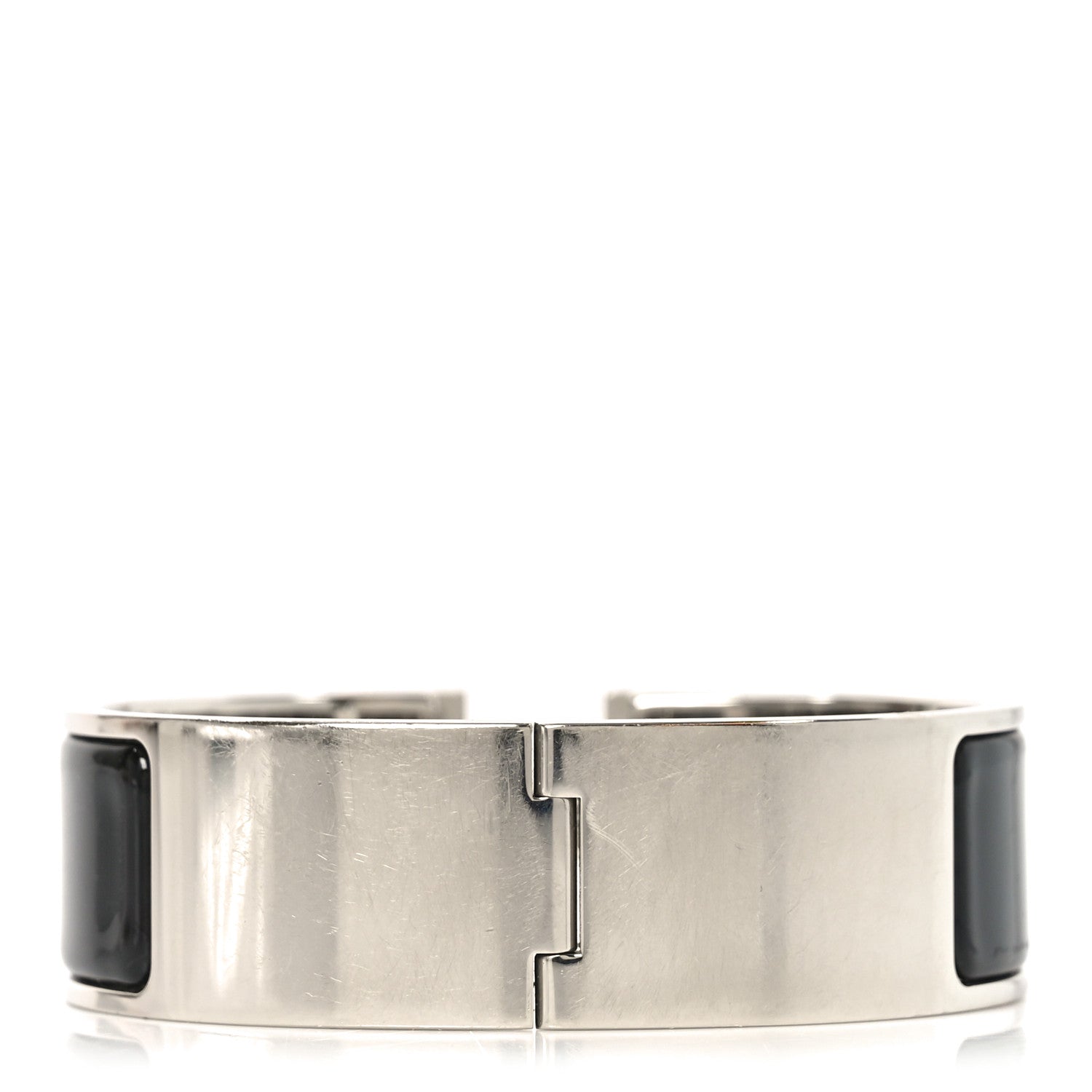 Hermes Enamel Clic Clac H Bracelet Wide GM Black 3 of 4