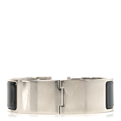 Hermes Enamel Clic Clac H Bracelet Wide GM Black 3 of 4