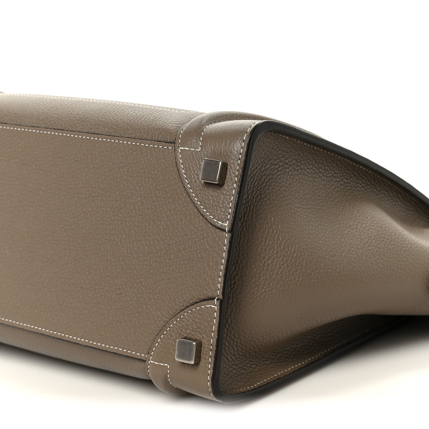 Celine Drummed Calfskin Micro Luggage Souris 10 of 11