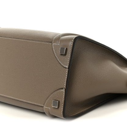 Celine Drummed Calfskin Micro Luggage Souris 10 of 11