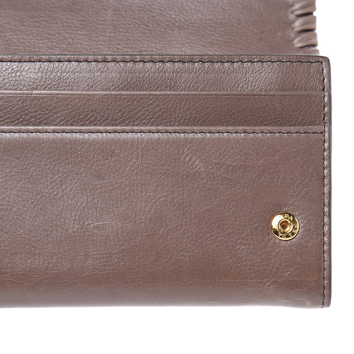 Prada Glace Infilature Flap Wallet Argilla Pomice 14 of 15