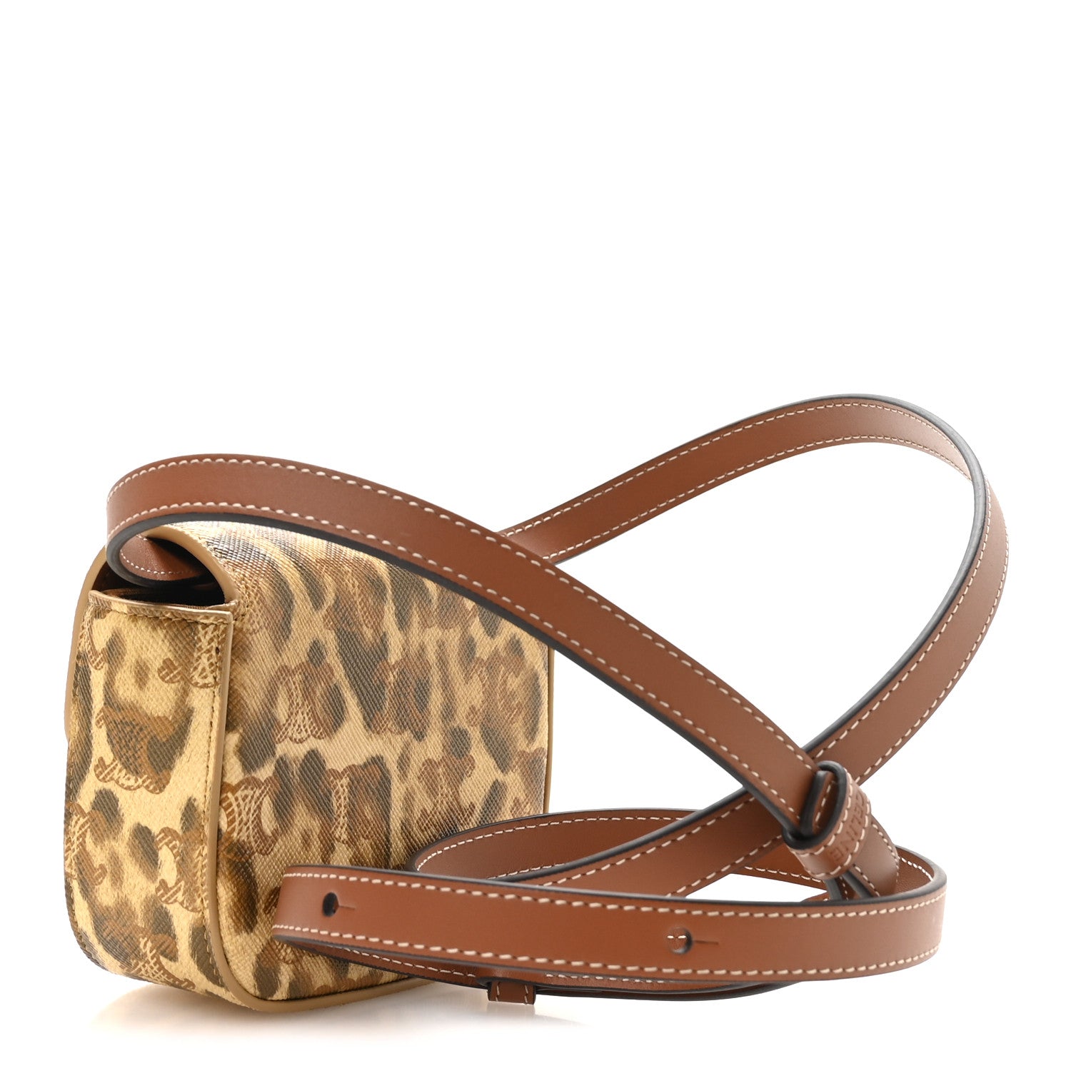Celine Canvas Triomphe Mini Claude Leopard 3 of 12