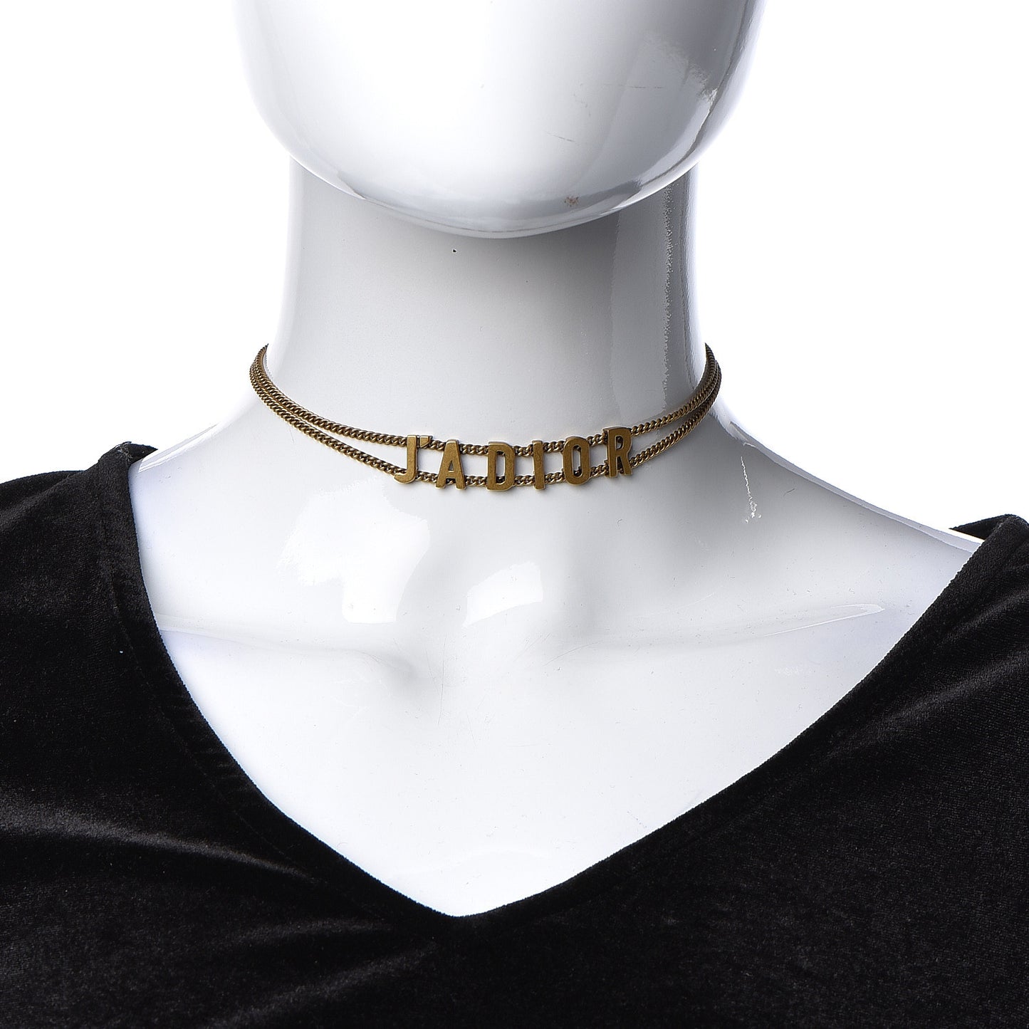 Metal J'Adior Choker Necklace Aged Gold
