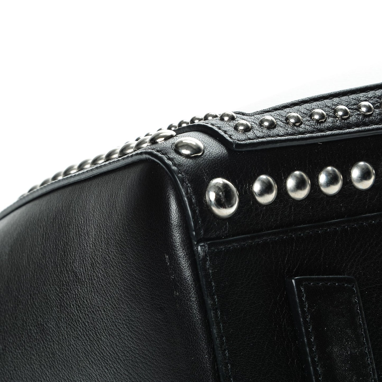 Calfskin Medium Studded Bi-Color Antigona Black White
