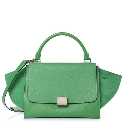 Celine Drummed Calfskin Suede Small Trapeze Mint 1 of 15