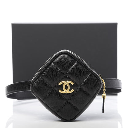 Chanel Caviar Quilted Coin Purse Belt Bag Black 10 of 10
