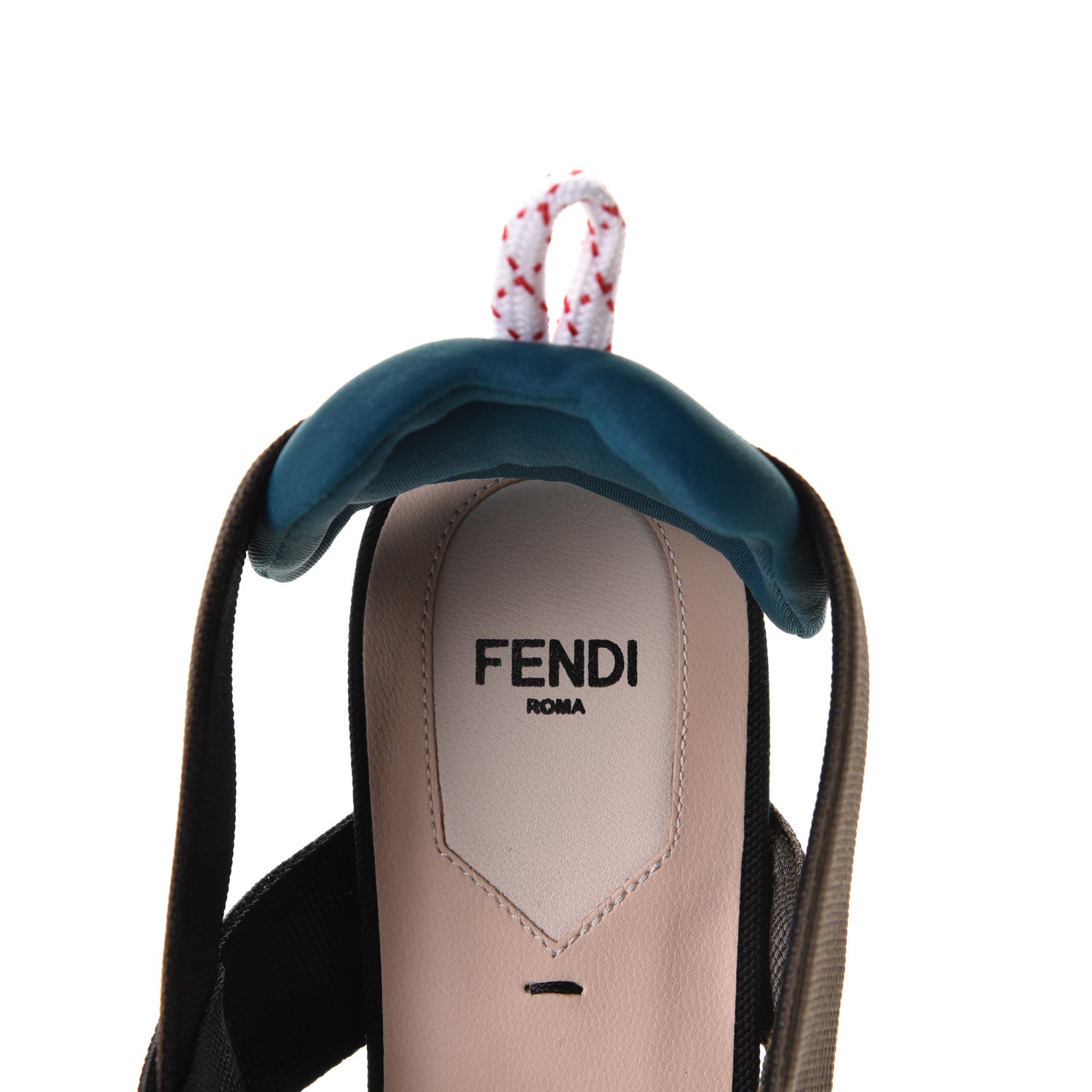Fendi Technical Mesh Colibri Slingback Ballerina Flats 39 Green Multicolor 11 of 15