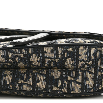 Christian Dior Oblique Saddle Bag With Strap Blue 11 of 13