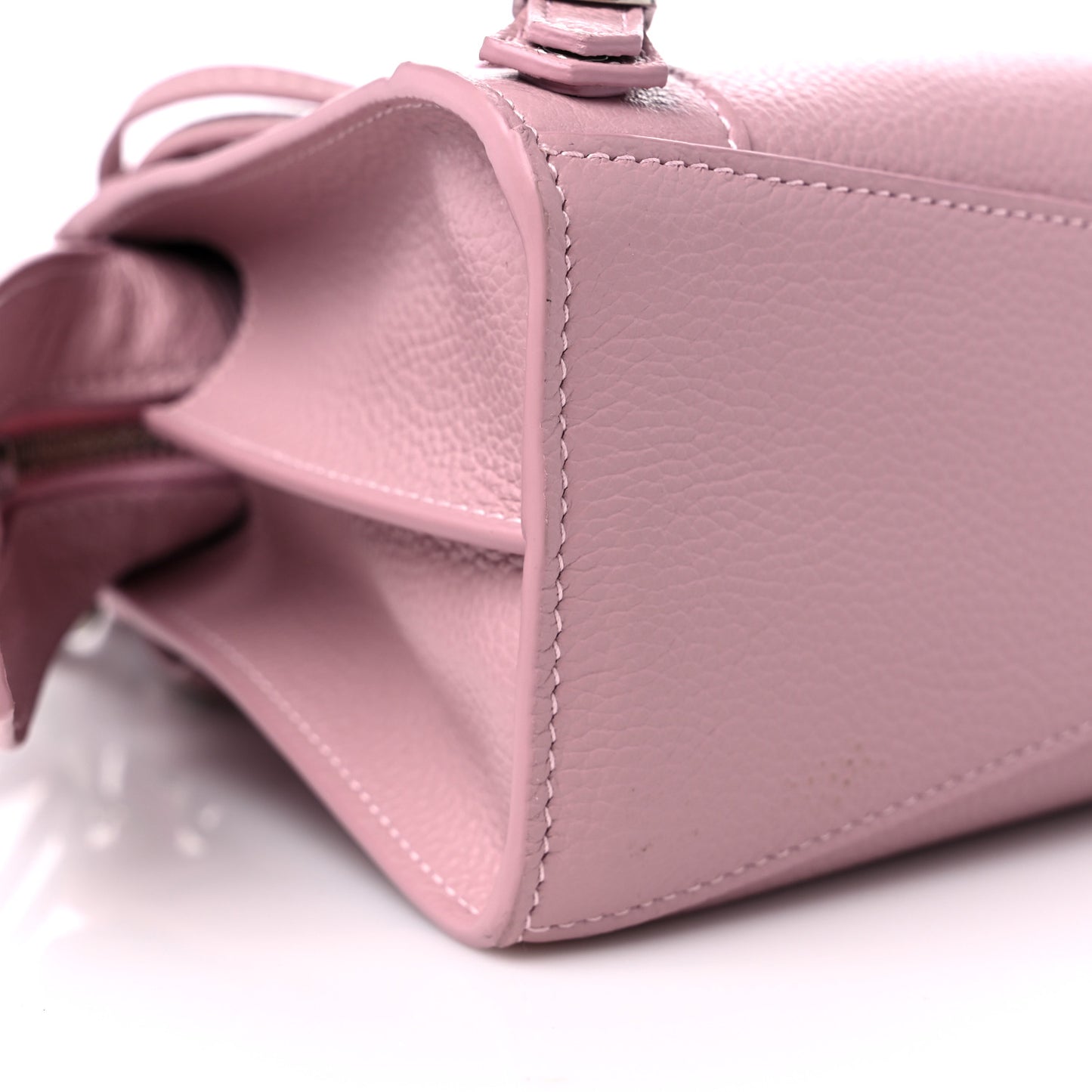 Grained Calfskin Neo Classic Silver Hardware Mini City Powder Pink