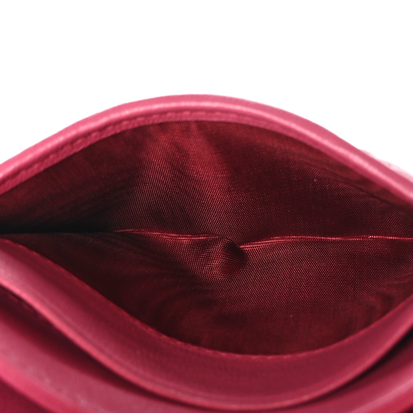 Nappa Matelasse Flap Tri-Fold Wallet Geranio