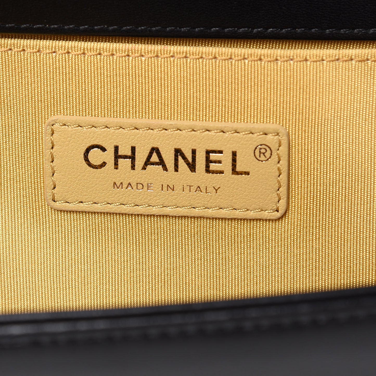 Lambskin Quilted Medium Boy Studded Handle Flap Black Gold