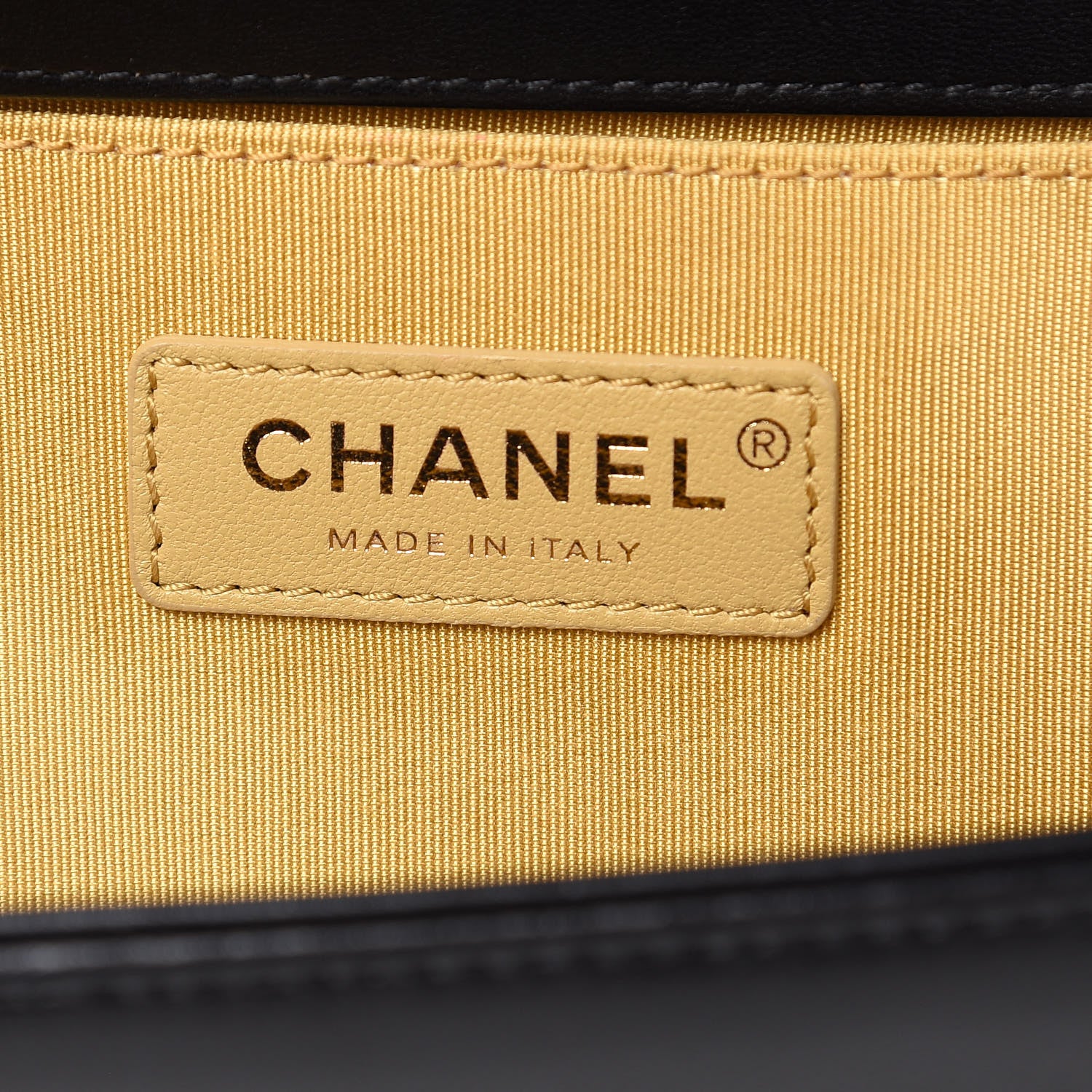Chanel Lambskin Quilted Medium Boy Studded Handle Flap Black Gold 6 of 12