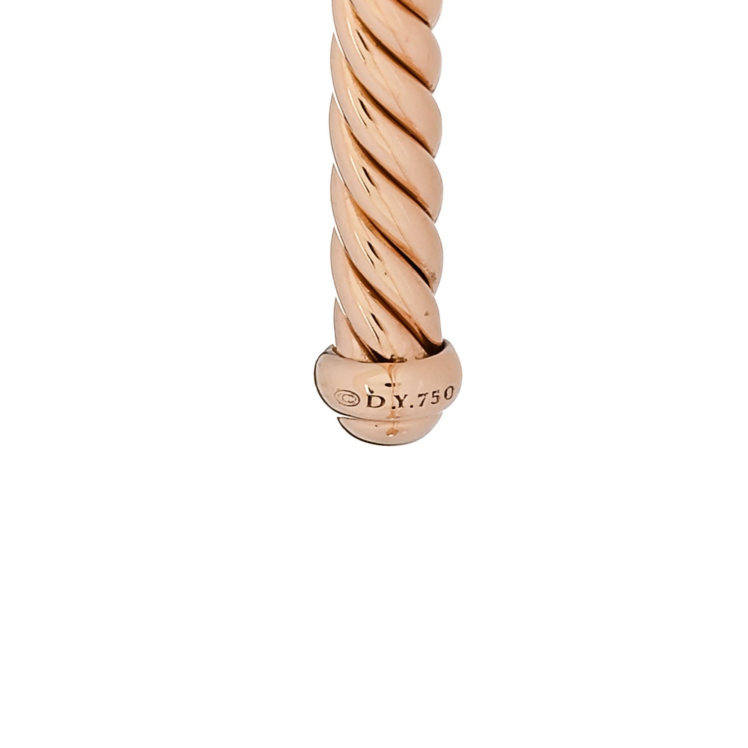 David Yurman 18K Rose Gold Diamond 3mm Renaissance Center Station Bracelet 4 of 4