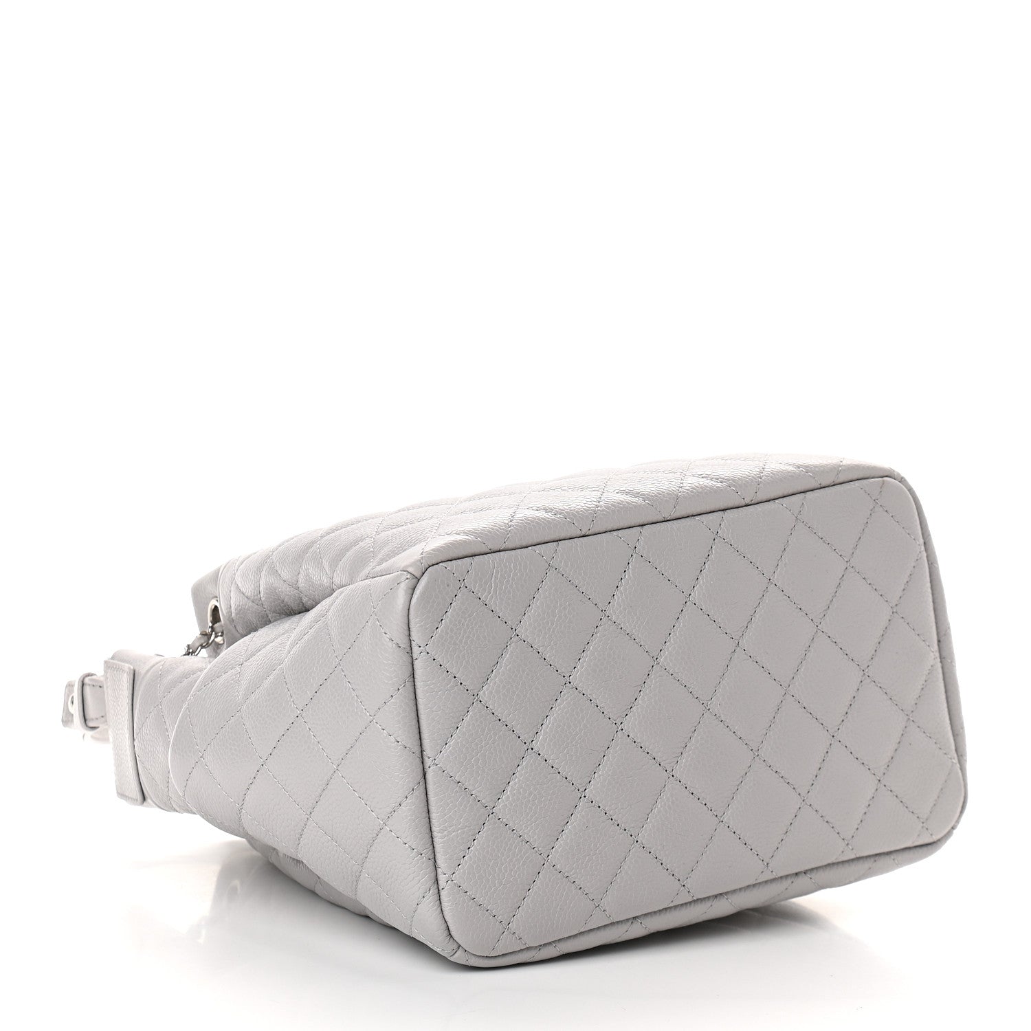Chanel Caviar Quilted Small Chain Bucket Bag Light Gray 3 of 8