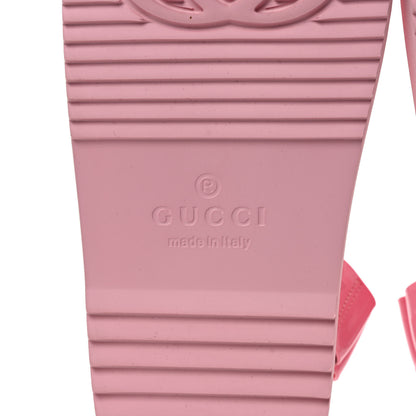 Gucci Rubber Mini Double G Womens Isla Dad Sandals 38 Wild Rose 7 of 8