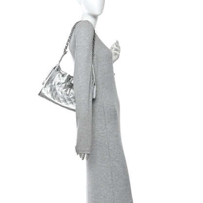Chanel Metallic Caviar Quilted Small Chanel 25 Handbag Silver 2 of 9