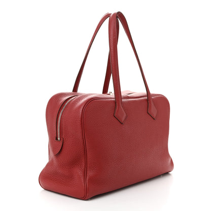 Hermes Taurillon Clemence Victoria II 35 Rouge Garance 3 of 11