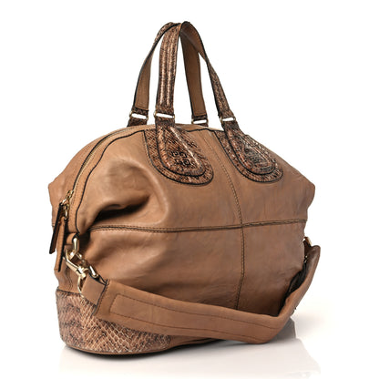 Givenchy Lambskin Python Trim Medium Nightingale 2 of 24