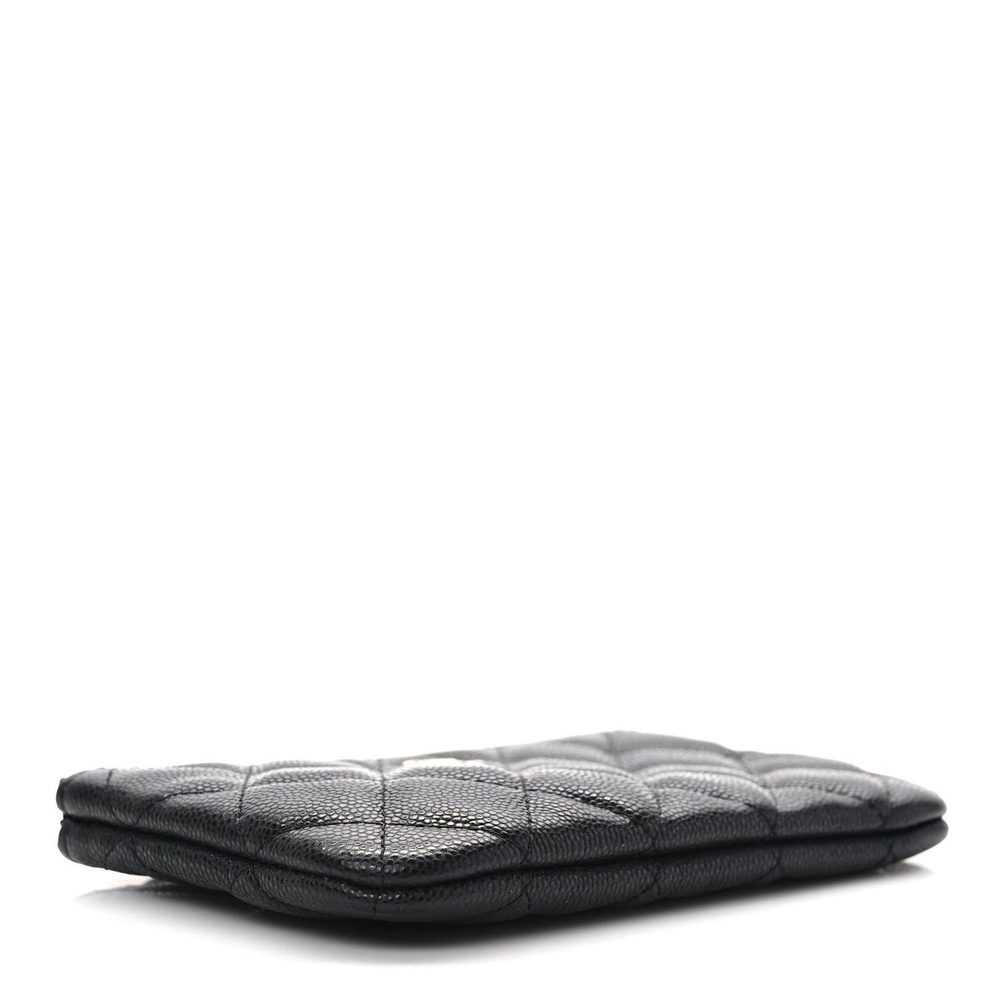 Caviar Quilted Small Cosmetic Case Black