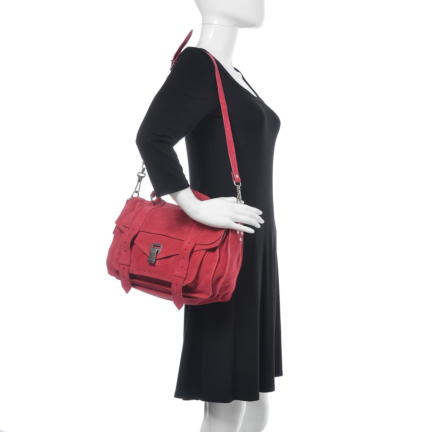 Suede Medium PS1 Satchel Raspberry