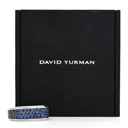 David Yurman Sterling Silver Blue Sapphire Roman Signet Ring 63 10.25 5 of 5