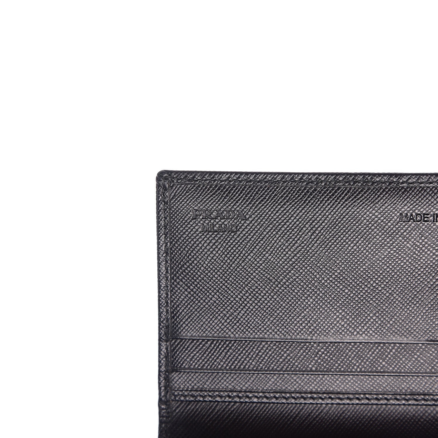 Prada Saffiano Oro Card Holder Black 6 of 8