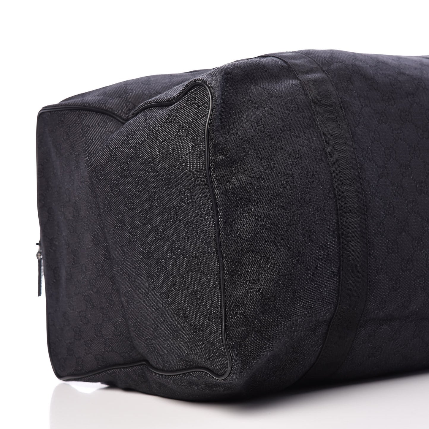 Denim Monogram Large Collapsible Carry On Duffle Black