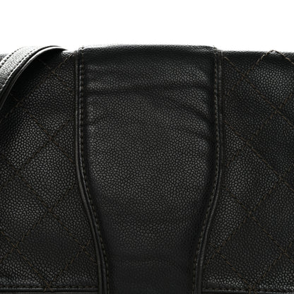 Chanel Caviar Aged Calfskin Medium Bubble Graphic Messenger Bag Grey 8 of 10