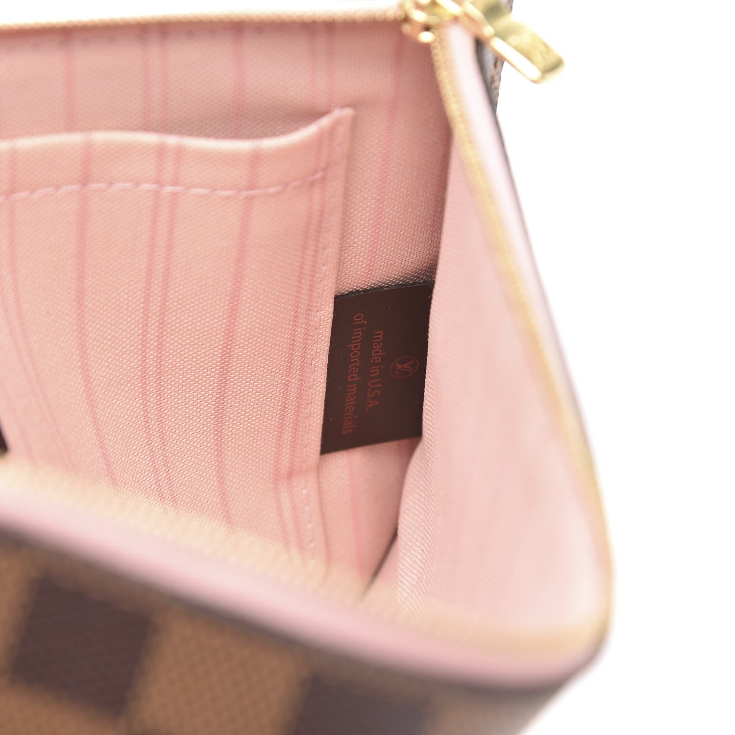 Louis Vuitton Damier Ebene Neverfull MM GM Pochette Rose Ballerine 7 of 10