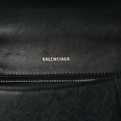 Balenciaga Grained Calfskin Small Hourglass Top Handle Bag Black 6 of 9