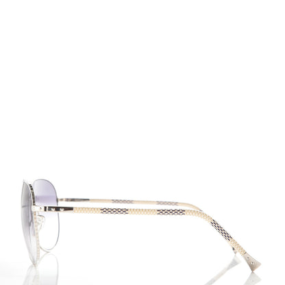 Louis Vuitton Damier Azur Conspiration Pilote Aviator Sunglasses Z0203U 3 of 8