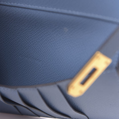 Hermes Epsom Medium Kelly Wallet Bleu Agate 7 of 9